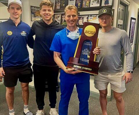 Dr. Pat, chiropractor in Hamden CT and the Quinnipiac men's hockey team