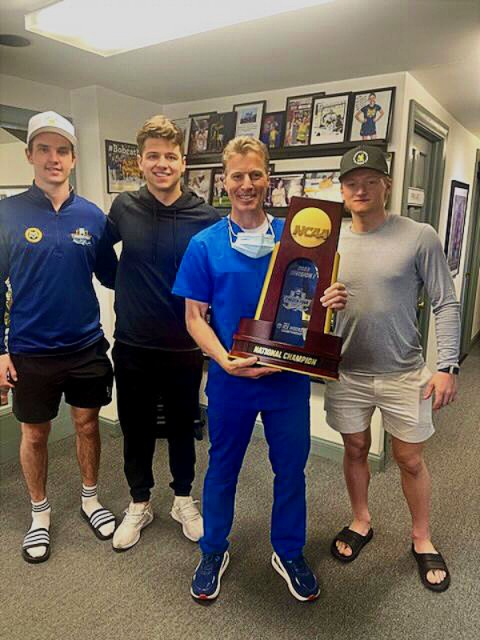 Dr. Pat, chiropractor in Hamden CT and the Quinnipiac men's hockey team