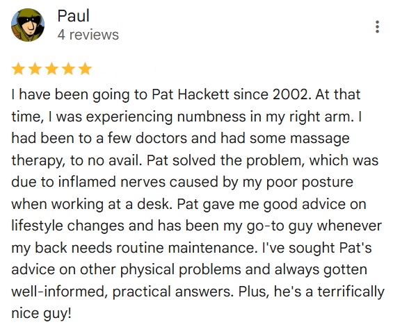 Dr. Pat 5-star chiropractor review - Modern Health & Wellness in Hamden, CT
